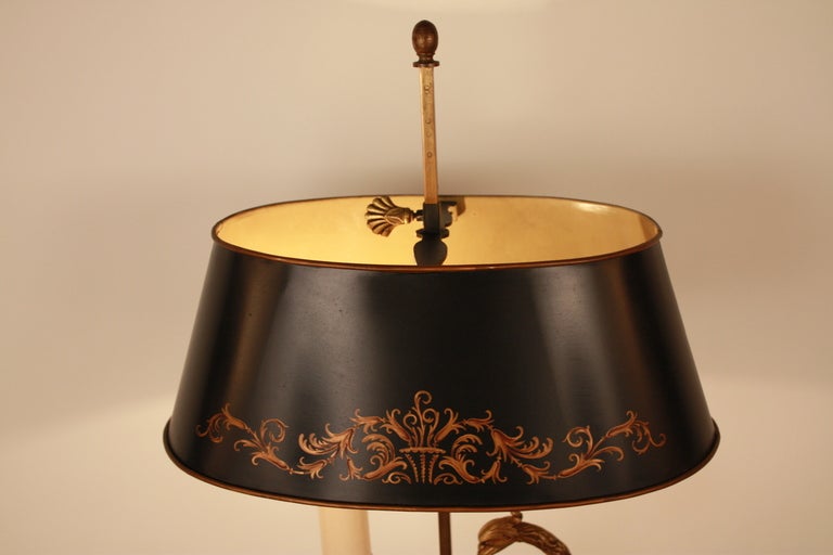 Mid-20th Century French Empire Style Bouillotte Table Lamp