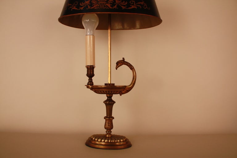 French Empire Style Bouillotte Table Lamp 1
