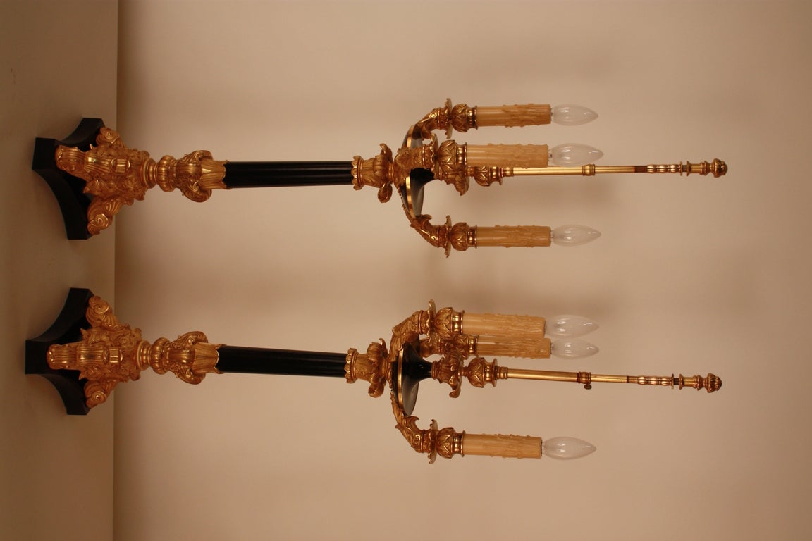 Pair of Empire Style Table Lamps