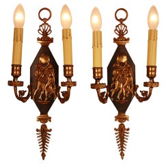 Pair French Empire Style Wall Sconces