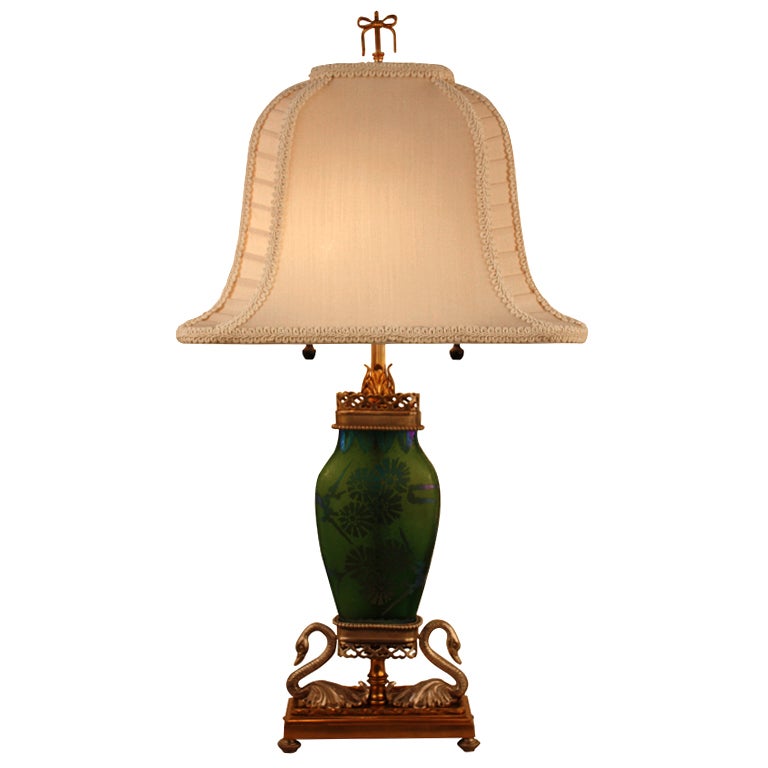 Steuben Glass Table Lamp at 1stDibs