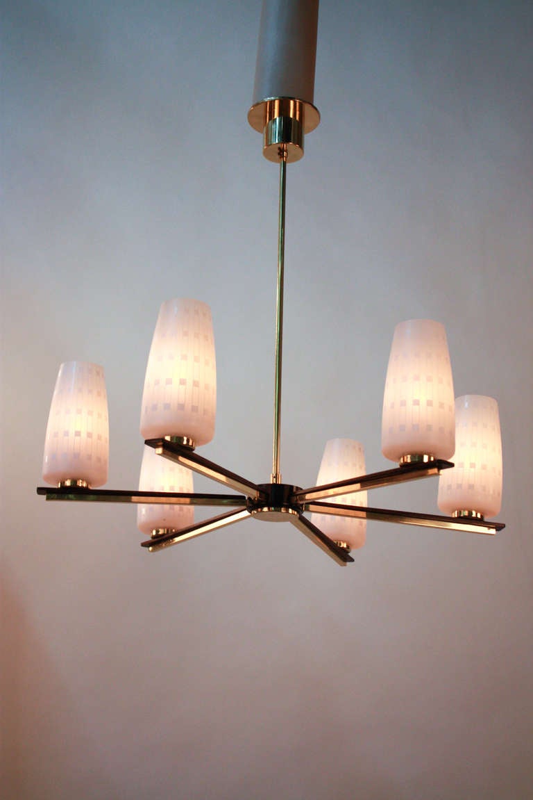 Mid-Century Modern Chandelier at 1stDibs