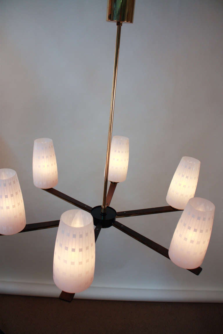 MidCentury Modern Chandelier at 1stdibs