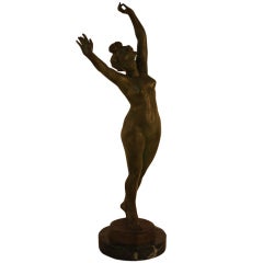 Antique Nude Bronze by L. David