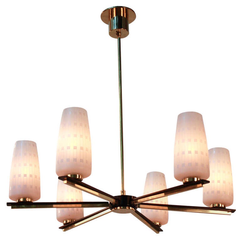 MidCentury Modern Chandelier at 1stdibs
