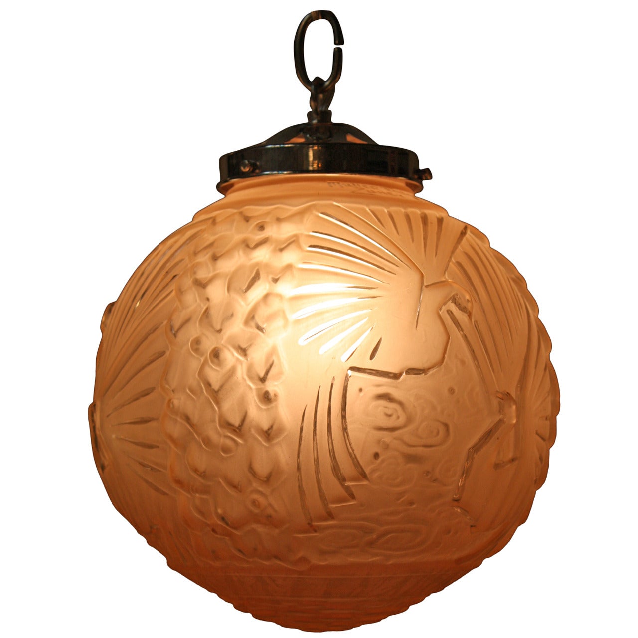 Art Deco Pendant Light by Muller Frères