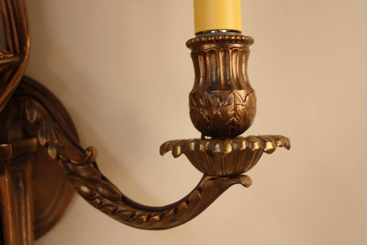 French Bronze Wall Sconces 2