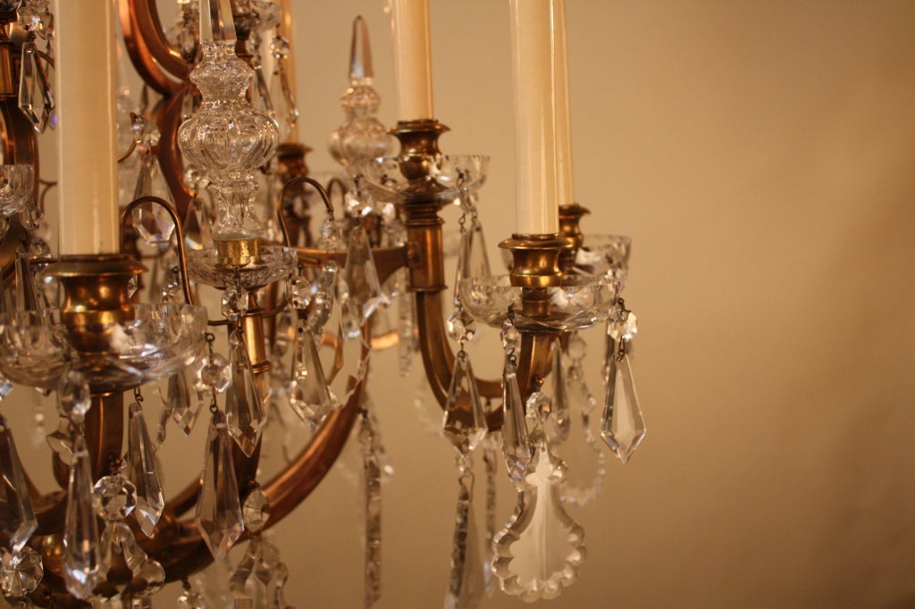 Bronze And Crystal Spanish Chandelier. at 1stdibs