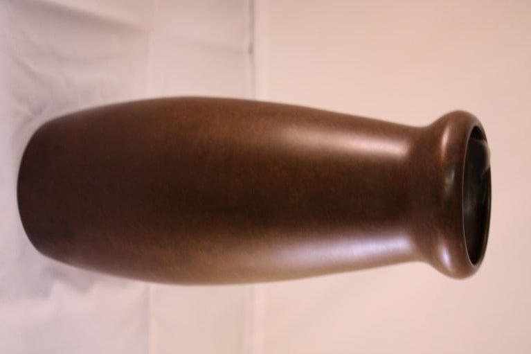 Heintz Silver On Bronze Vase In Good Condition In Fairfax, VA