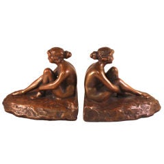Copper Overlay Bookends