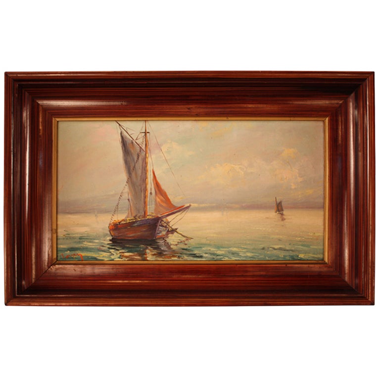 Sailing Boats on the Sea Oil Painting