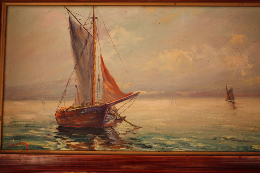 oil paintings boats