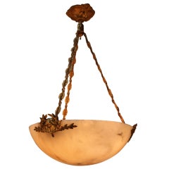 Antique French Alabaster Chandelier