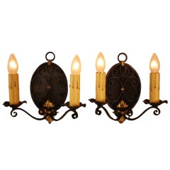 Two Pair of French Iron Wall Sconces 10