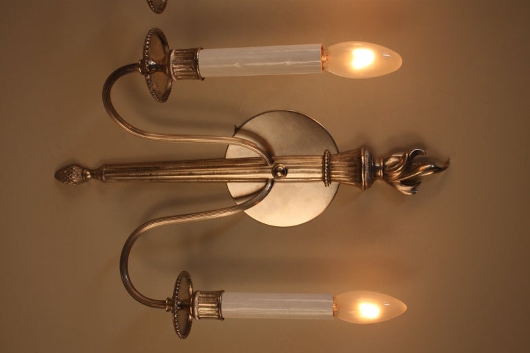 Nickel On Bronze Wall Sconces