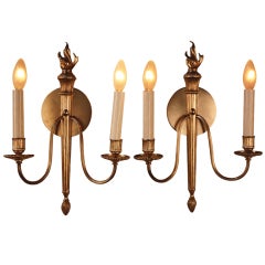 Nickel On Bronze Wall Sconces