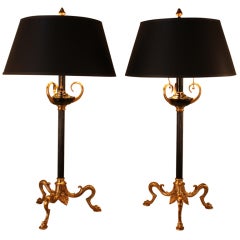 Pair Of Empire Style Table Lamps