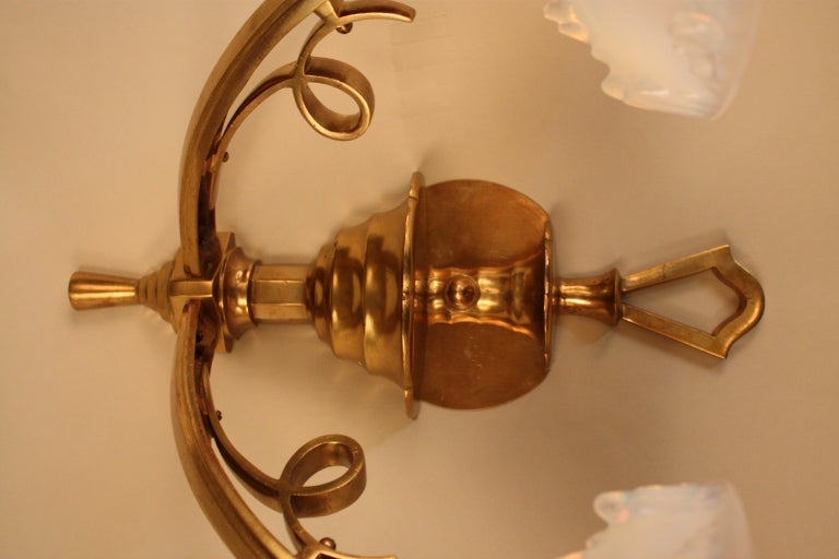 French Pair of Art Deco Wall Sconces by Ezan