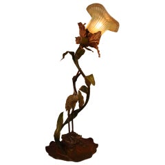 Painted Bronze Decorative Table Lamp