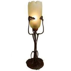 Antique French Art Nouveau Table Lamp