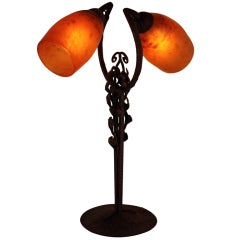 Art Nouveau Table Lamp By Daum