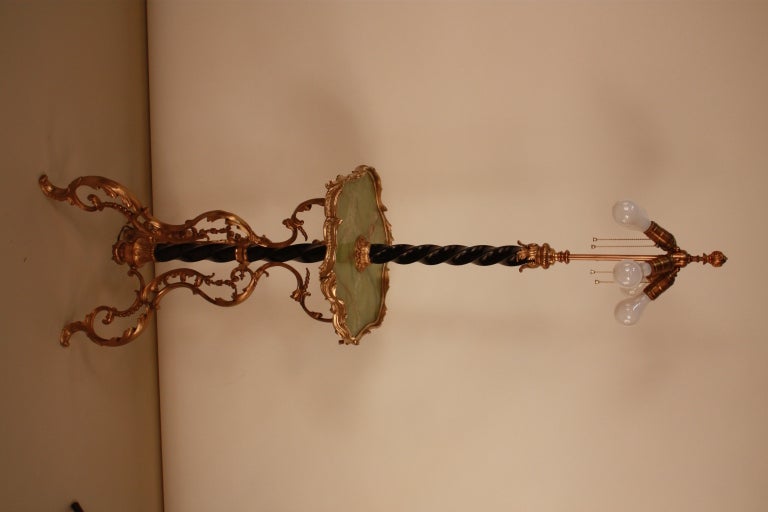 French Bronze Floor Lamp