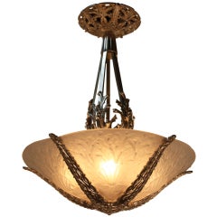 Art Deco Chandelier By Muller Freres