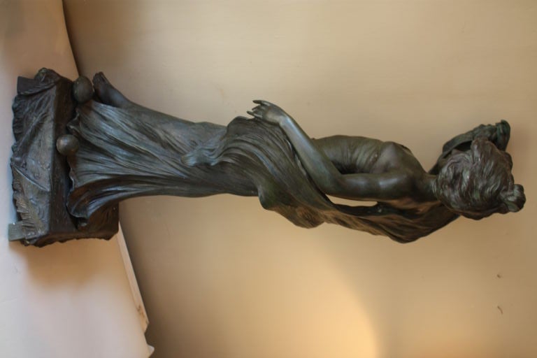 Skulptur von Loïe Fuller von Lucien Alliot (20. Jahrhundert)