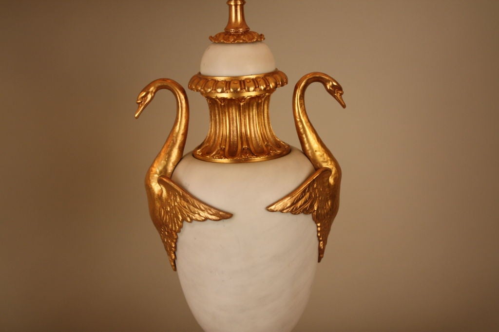 French Swan Lamps In Good Condition In Fairfax, VA