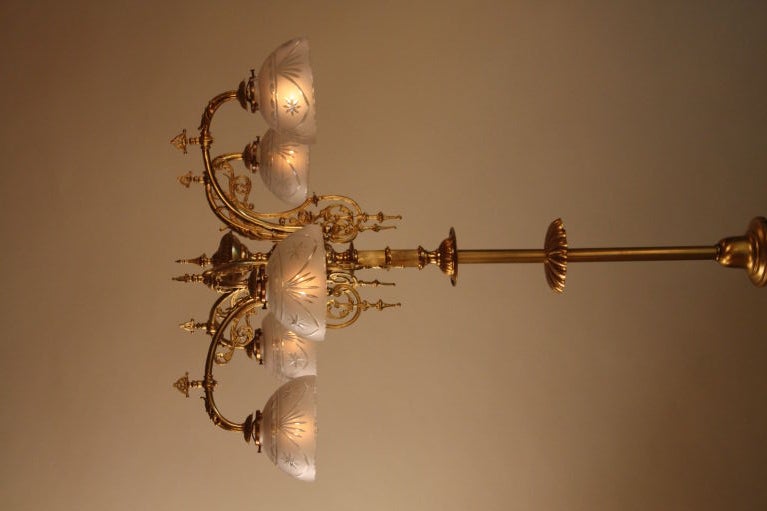 Spanish Electrified Gas Chandelier