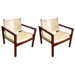 Pair of Danish Rosewood Lounge Chairs