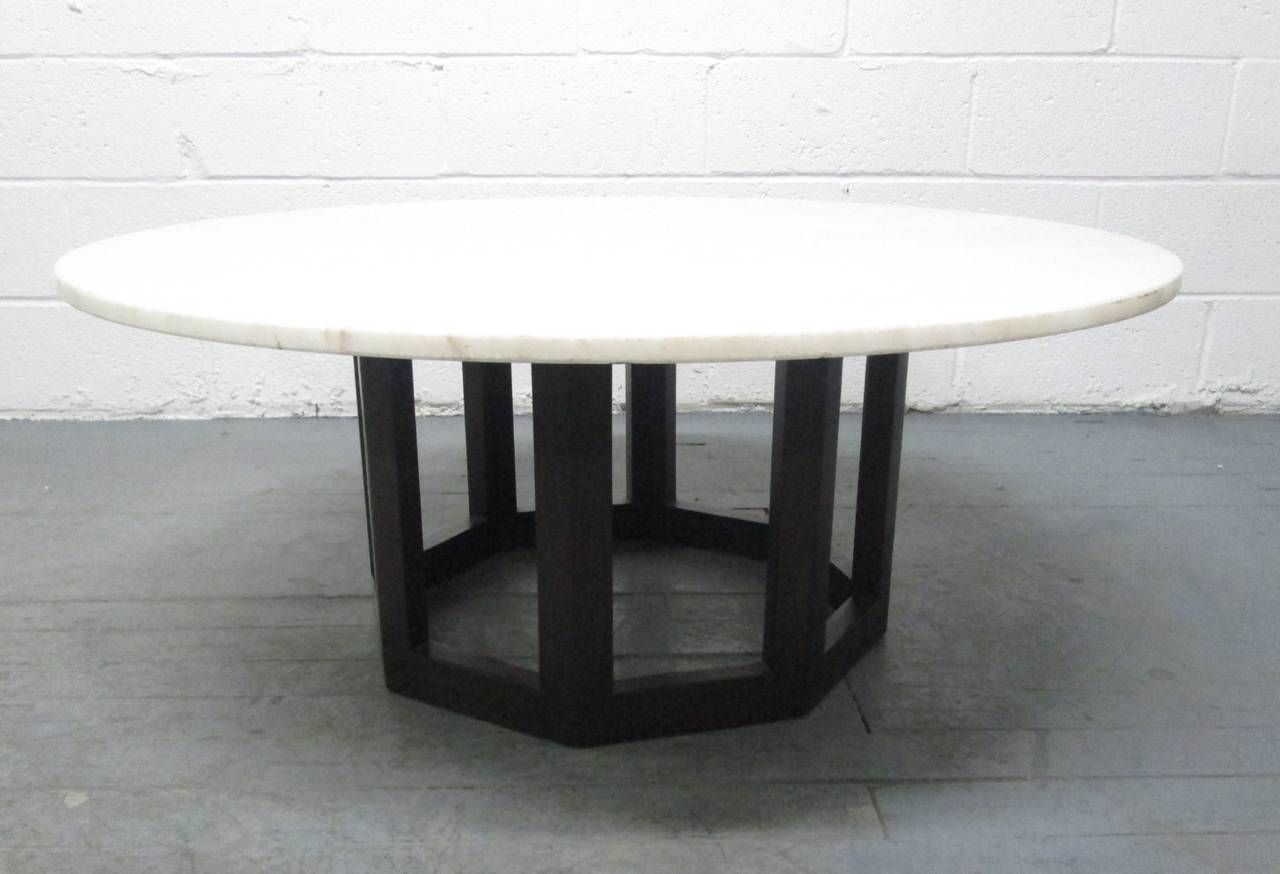 MarbleTop Coffee Table manner of Harvey Probber For Sale at 1stDibs