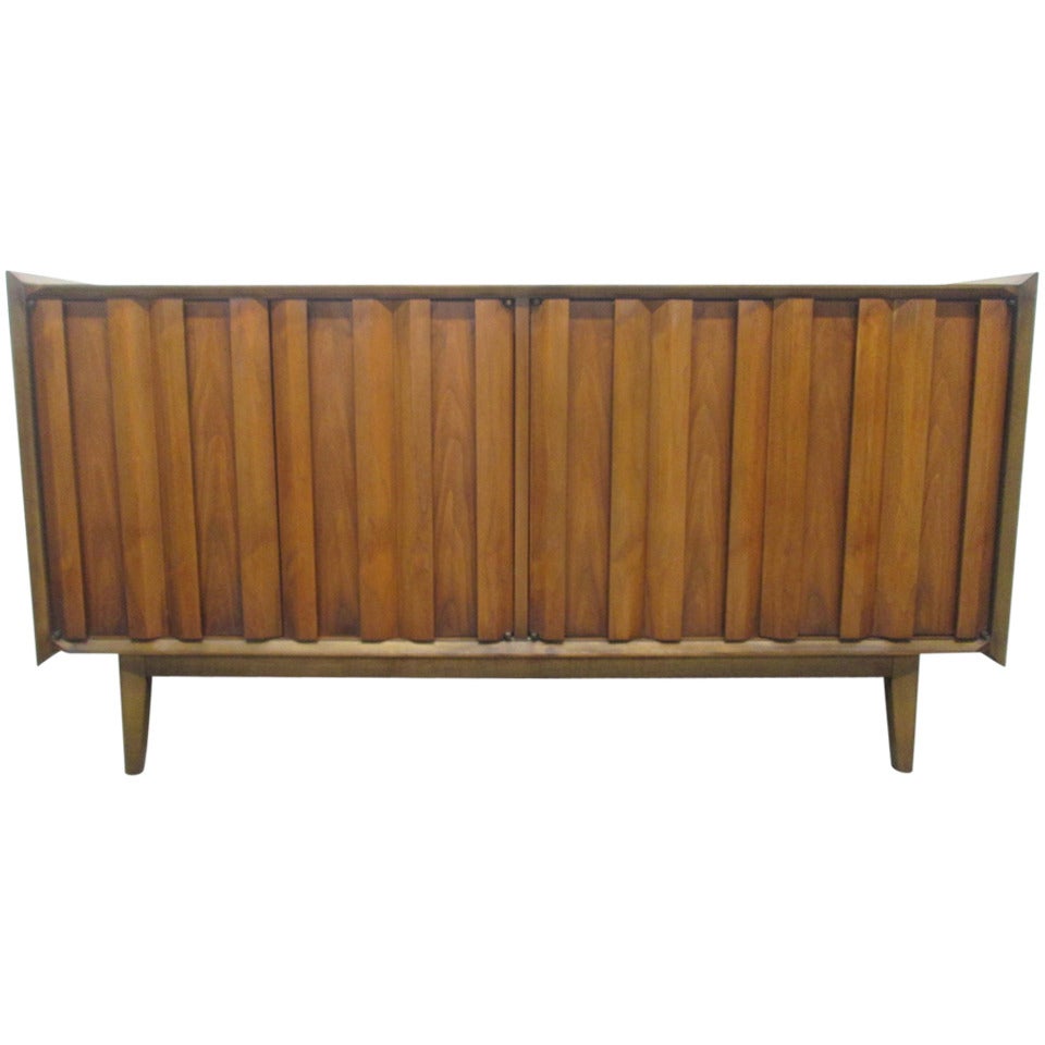 Mid Century Modern Walnut Credenza