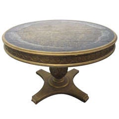 Hollywood Regency Eglomise Top Center Table 5