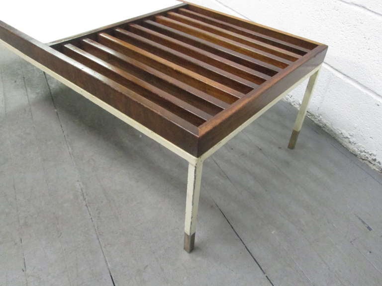 American George Nelson Style Steel Frame Bench