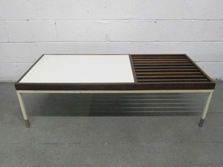 George Nelson Steel Frame Bench.  Manner of George Nelson.