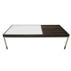 George Nelson Style Steel Frame Bench