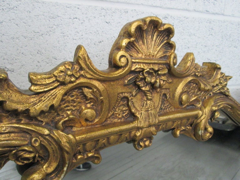 Beautiful, antique style, decorative gold, gesso framed mirror.  Rococo style.