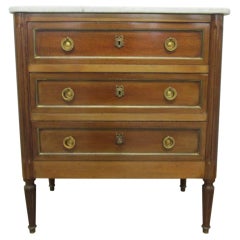 Louis XVI Style, Three-Drawer Commode with Marble Top 8
