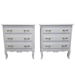 Pair French Style Nightstands Chests 2