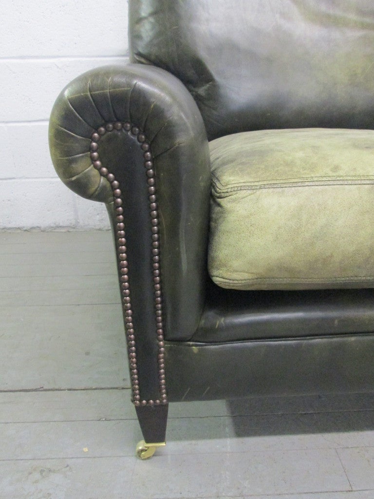 American George Smith Leather Sofa
