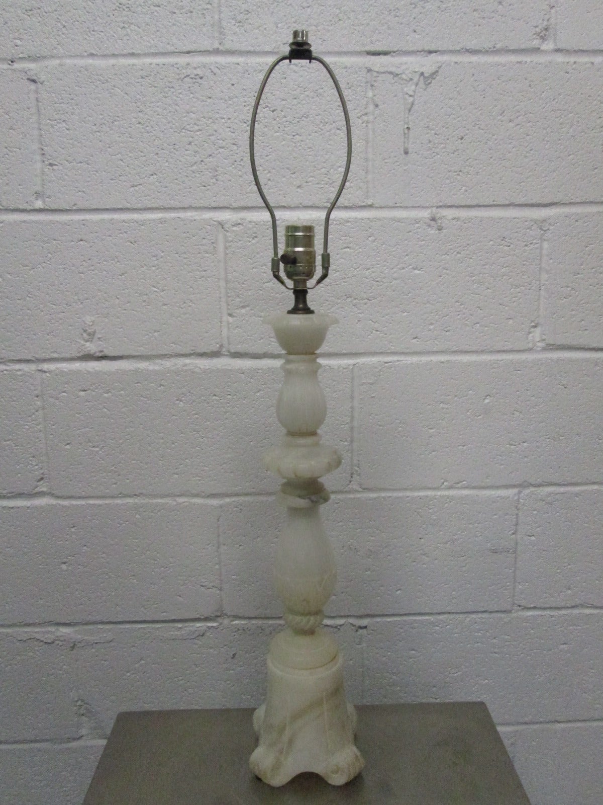 Pair of French Neoclassical Style Alabaster Lamps 3
