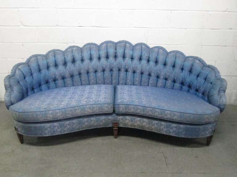 American 1950s Tufted Sofa