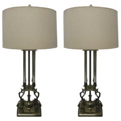 Pair of Brass Stiffel Lamps