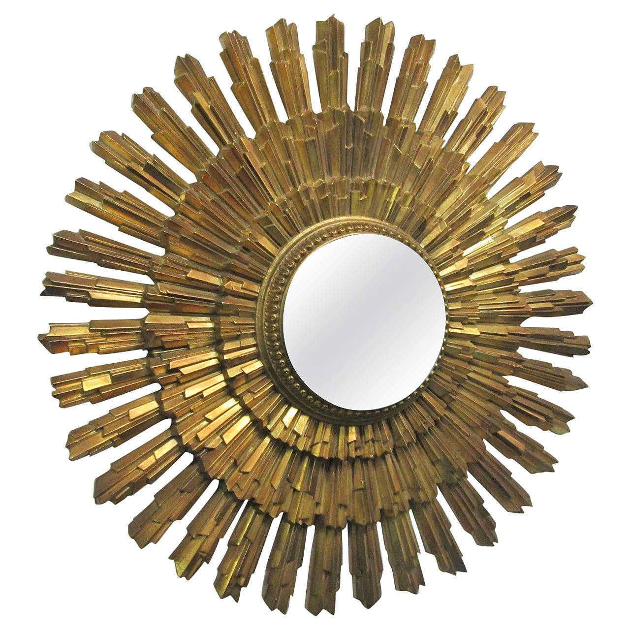 Gold Sunburst Mirror For Sale at 1stdibs