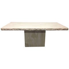 Large Italian Travertine Table 11
