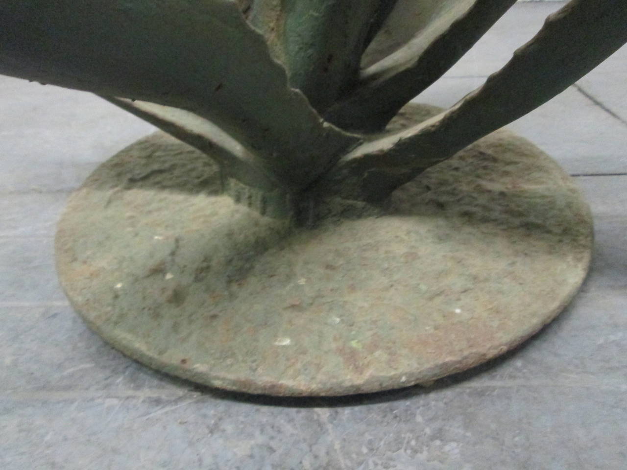 Large Brutalist Iron Cactus Sculpture 1