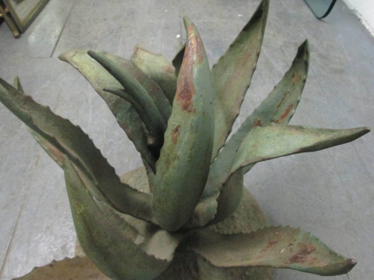 Large Brutalist Iron Cactus Sculpture In Good Condition In New York, NY