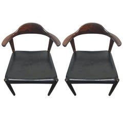 Pair Danish Rosewood Chairs 9