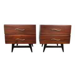 Pair of Decorative Mahogany Nightstands